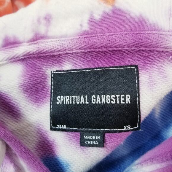 Spiritual Gangster x Peloton Unisex Tie Dye Hoodie Pullover Sweater - Picture 3 of 13